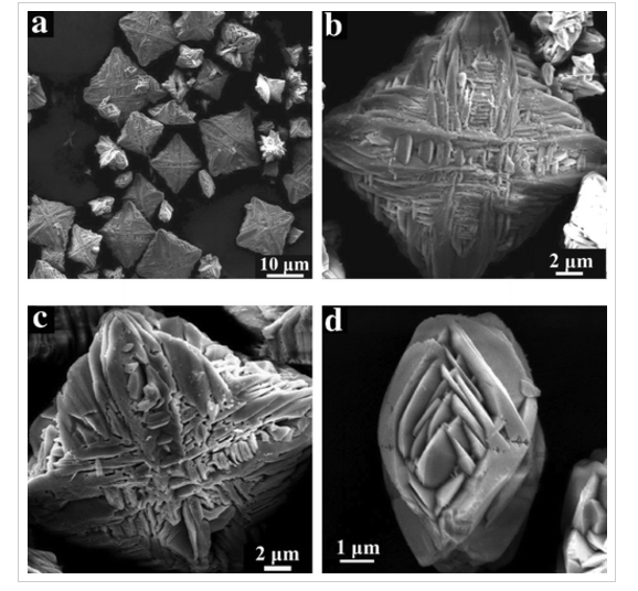 38.Hierarchical Three-Dimensional Cobalt Phosphate Microarchitectures: Large-Scale Solvothermal Synthesis, Characterization, and Magnetic and Microwave Absorption Properties